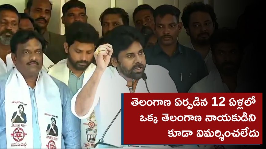 తెలంగాణ ఏర్పడిన 12 ఏళ్లలో ఒక్క నాయకుడిని కూడా విమర్శించలేదు: పవన్ కళ్యాణ్